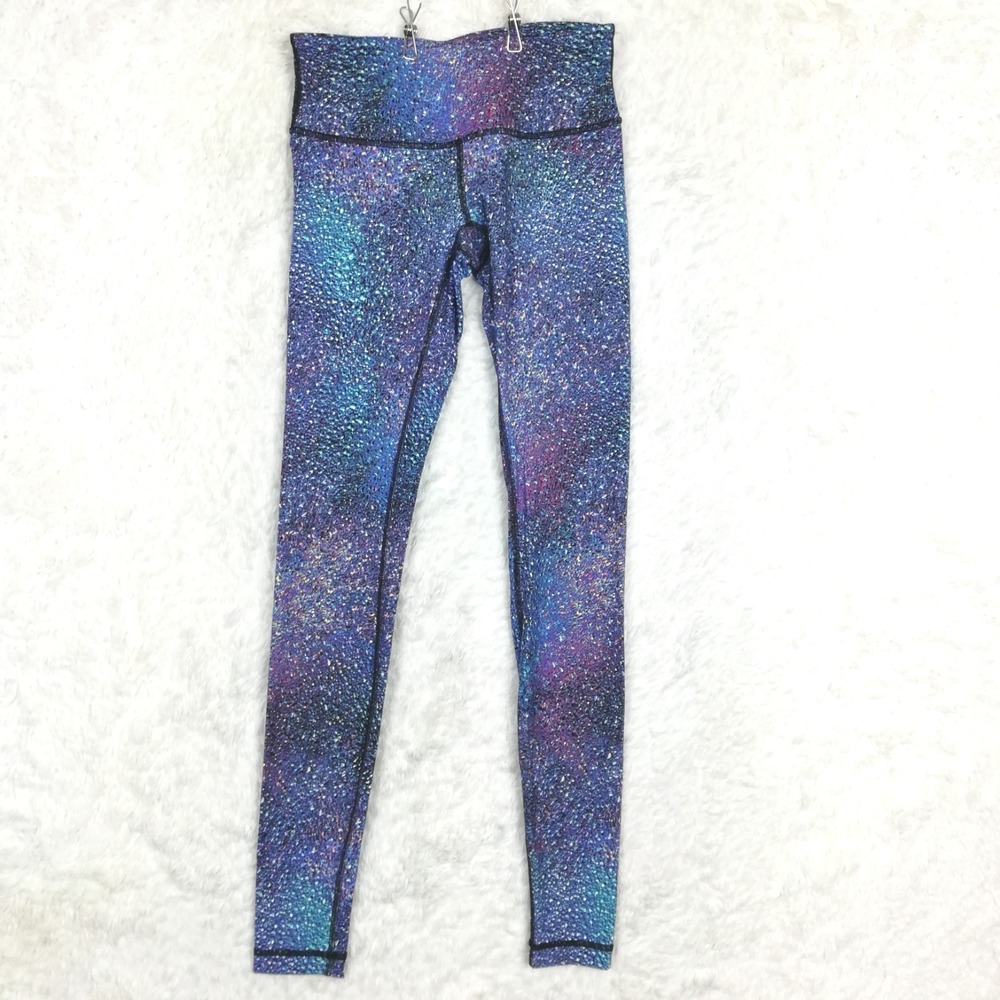 Lululemon Womens Pants Legging Wunder Under Strive Mermaid Galaxy‎ Splatter 4